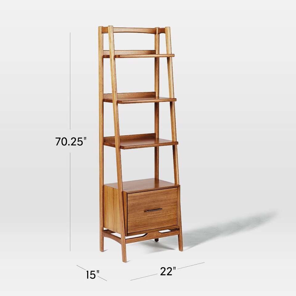 MidCentury Bookshelf w/ Drawer (56 cm) west elm Australia